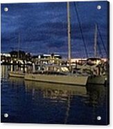 Inner Harbour At Night Acrylic Print