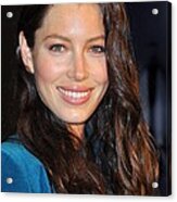 Jessica Biel At In-store Appearance Acrylic Print