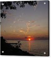 Lake Huron Sunset At Brights Grove Acrylic Print