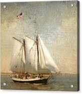 Liberty Clipper On Boston Harbor Acrylic Print