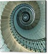 Looking Up The Spiral Staircase Of The Acrylic Print