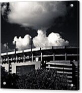 Lsu Tiger Stadium Black And White Acrylic Print