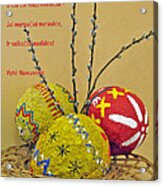 Lt Easter Greeting. Lithuanian Text 01 Acrylic Print