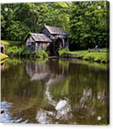 Mabry Mill And Pond Acrylic Print