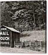 Mail Pouch Tobacco Barn In Black And White Acrylic Print