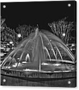 Market Common Fountain Black And White Acrylic Print