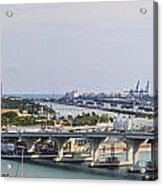 Miami Port Panorama Acrylic Print