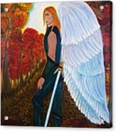 Michael - Michael Archangel Series By Yesi Casanova Acrylic Print