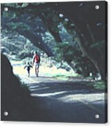 Mother And Child Walking Through Point Reyes Park Acrylic Print