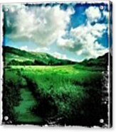 #mountain #clouds #nature #trail Acrylic Print