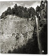 Multnomah Falls Cliff Face Acrylic Print