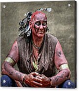 Native American Reenactor Portrait Acrylic Print
