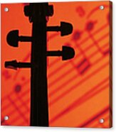 Neck Of Violin Sheet Music Acrylic Print