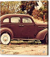 Old Black Plymouth Car For Sale . 7d8836 Acrylic Print