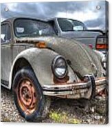 Old Vw Beetle Acrylic Print