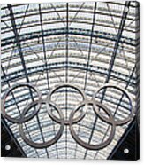 Olympic Rings At St. Pancras Acrylic Print