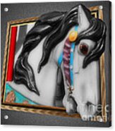 Out Of Bounds Carousel Horse Acrylic Print