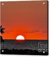 Oxnard Sun Drops To The Horizon Acrylic Print