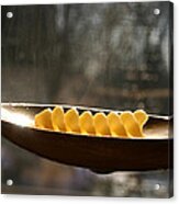 Pasta Shape In Wooden Spoon Acrylic Print