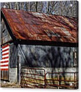 Patriotic Country Barn Acrylic Print
