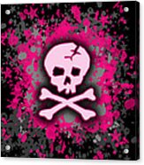 Pink Skull Explosion Acrylic Print