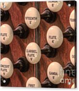 Pipe Organ Stop Knobs I Acrylic Print