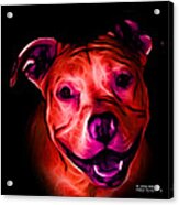Pitbull Terrier - F - S - Bb - Red Acrylic Print