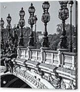 Pont Alexander Iii Bw Acrylic Print