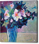 Posy In Magenta And Blue Acrylic Print
