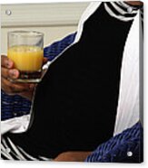 Pregnant Woman Drinking Orange Juice Acrylic Print