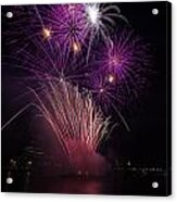Purple Fireworks Acrylic Print