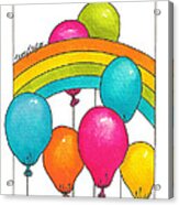 Rainbow Balloons Acrylic Print