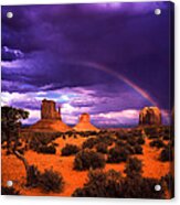 Rainbow Over Monument Valley Acrylic Print