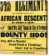 Recruiting Poster, 1863 Acrylic Print
