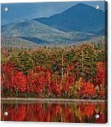 Red Autumn Reflections Acrylic Print