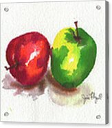 Red Green Apples Acrylic Print
