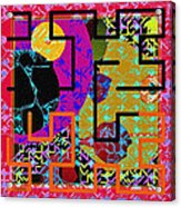 Red Multi Maze Acrylic Print