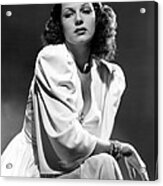 Rita Hayworth, Columbia Pictures, 1939 Acrylic Print