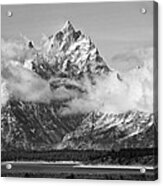 Rock Chuck Peak   Jackson Lake Wyoming Acrylic Print