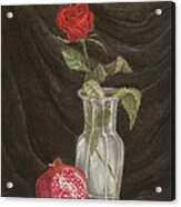 Rose And Pomegranate Acrylic Print
