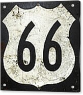 Route 66 Road Sign Acrylic Print
