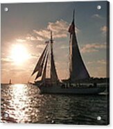 Sailboat At Key West Acrylic Print