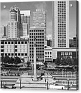 San Francisco - Union Square - 5d17938 - Black And White Acrylic Print
