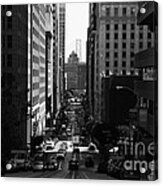 San Francisco California Street . Bw . 7d7186 Acrylic Print