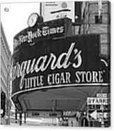San Francisco Marquard's Little Cigar Store Powell And O'farrell Streets - 5d17954 - Black And White Acrylic Print