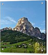 Sassongher Tirol Northern Italy Acrylic Print