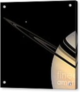 Saturn And Its Moons Acrylic Print