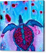 Sea Turtle Take Off Acrylic Print