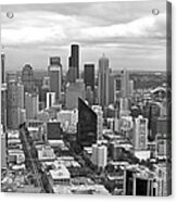 Seattle In Black And White Acrylic Print