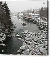 Shorelines - Winter Dusts The Quiet Cove Acrylic Print